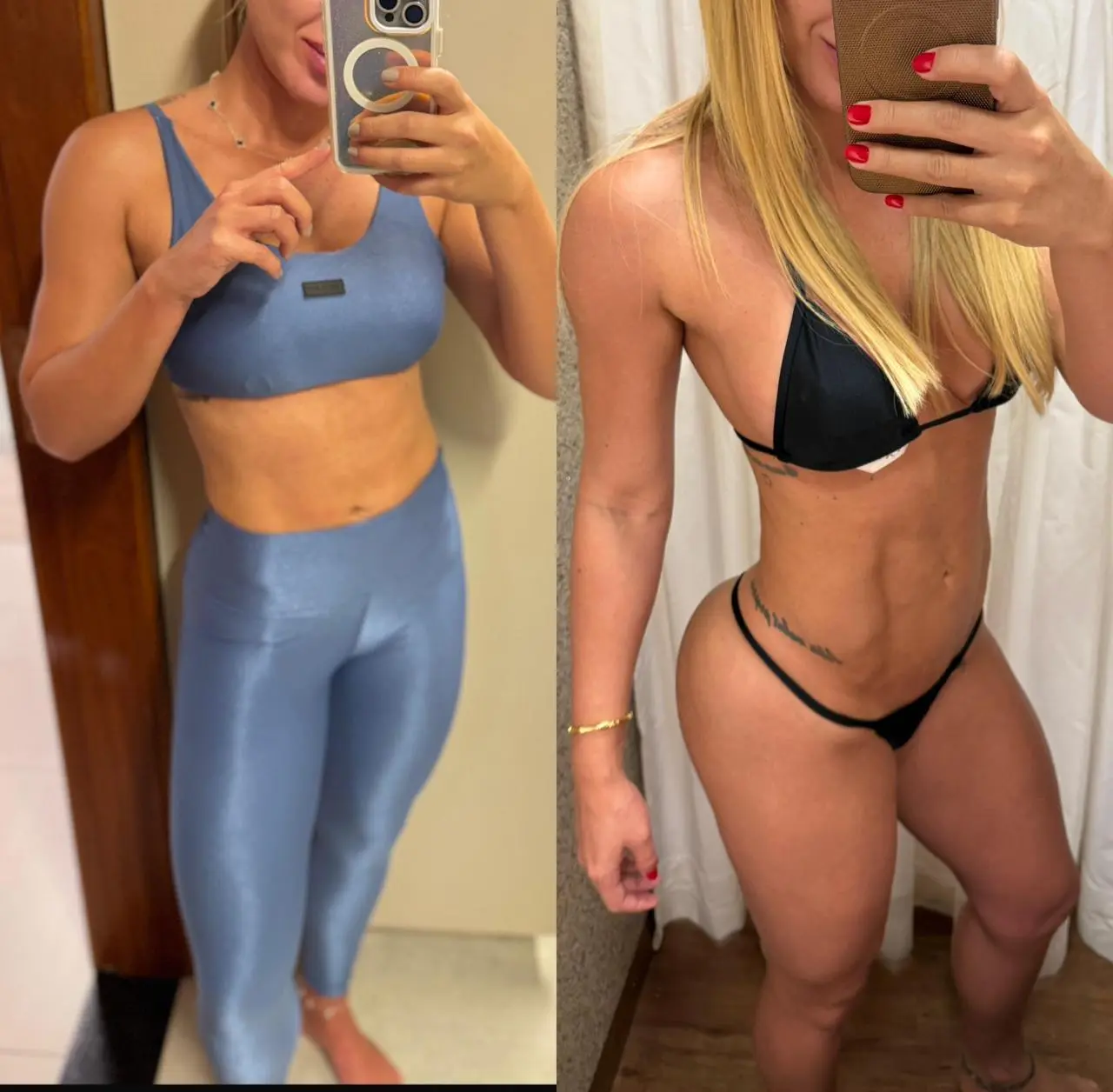 Antes e depois — definição abdominal de aluna