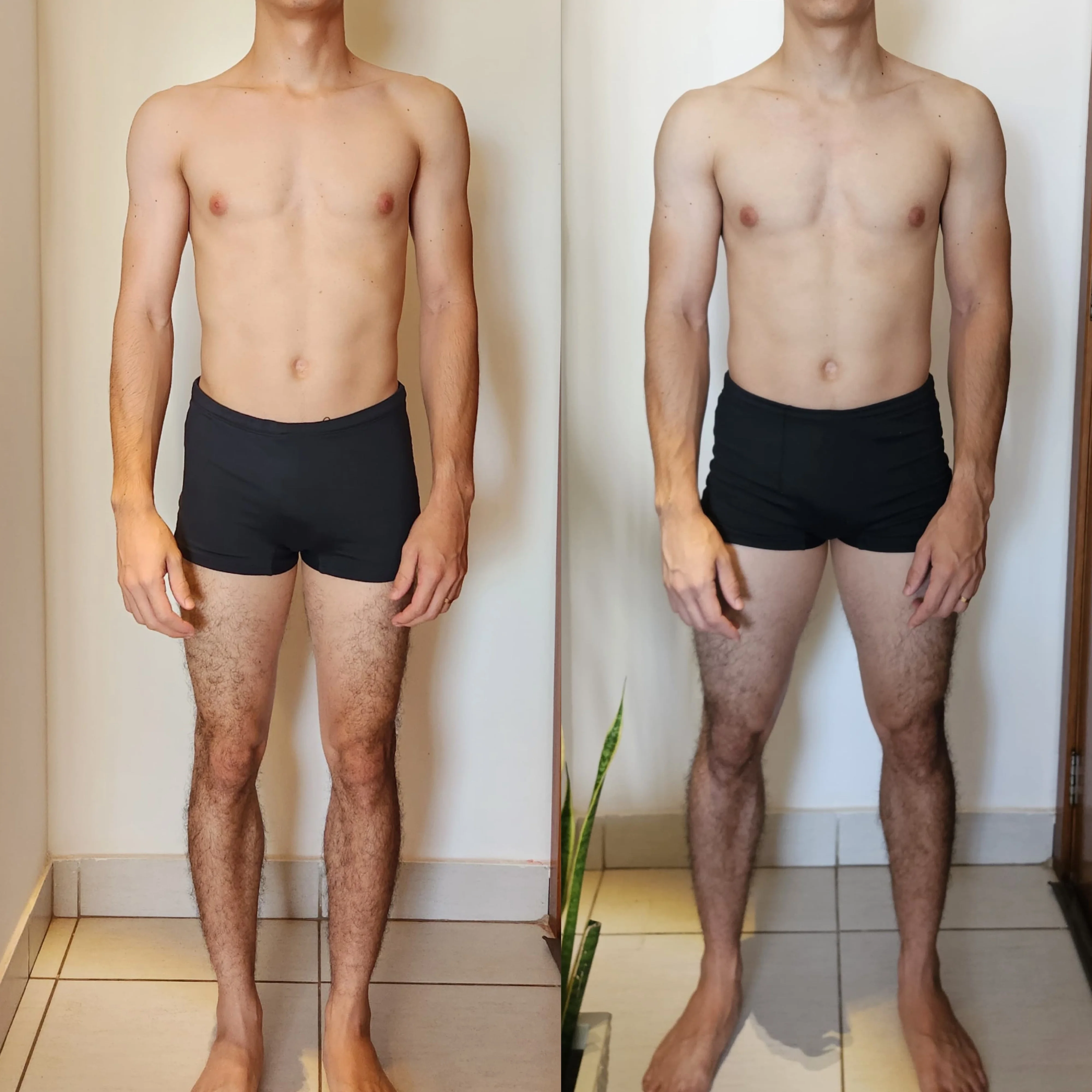 Antes e depois — definição e hipertrofia de aluno